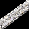 Electroplate Transparent Glass Beads Strands GLAA-C029-03B-01-2