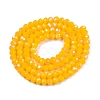Electroplate Opaque Solid Color Glass Beads Strands EGLA-A044-P4mm-L29-2