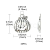 20Pcs Tibetan Style Halloween Pumpkin Jack-O'-Lantern Alloy Pendants TIBEP-YW0001-43AS-2