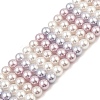 Baking Painted Pearlized Glass Pearl Round Bead Strands PEAR-H019-02C-11-1