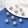 Tibetan Style Hollow Alloy Beads TIBEB-YW0001-11AS-2