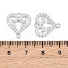 Brass Micro Pave Clear Cubic Zirconia Connector Charms CU-CBA7BFE-03H-P-3