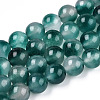 Two Tone Natural White Jade Bead Strands G-R165-8mm-05-1