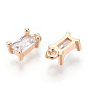 Brass Cubic Zirconia Charms X1-KK-S350-367N-2