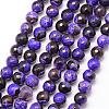 Natural Fire Crackle Agate Bead Strands G-K166-06F-8mm-01-1