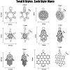 60Pcs 6 Style Tibetan Style Alloy Pendant FIND-FH0005-56-2