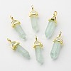 Natural Green Fluorite Pointed Pendants X-G-G902-A01-2