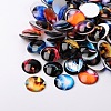 Starry Sky Printed Glass Half Round/Dome Cabochons X-GGLA-N004-25mm-D-1