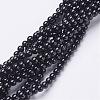 Natural Black Onyx Round Beads Strands GSR4mmC097-1