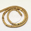 Electroplate Non-magnetic Synthetic Hematite Heishi Beads Strands G-J171B-3x3mm-06-2