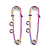Ion Plating(IP) 304 Stainless Steel Safety Pins Brooch Findings STAS-K252-05A-RC-1