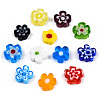 Handmade Millefiori Glass Bead Strands LAMP-N029-017B-08-4