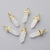 Natural Quartz Crystal Double Terminated Pointed Pendants G-G902-B23-3