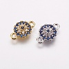 Brass Micro Pave Cubic Zirconia Links ZIRC-E143-47-1