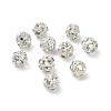 6mm Brass Rhinestone Beads X1-KK-S519-01A-01S-1