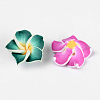 Handmade Polymer Clay 3D Flower Plumeria Beads X-CLAY-Q192-20mm-M-3