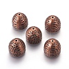 Hammered Alloy Campaniform Cord Ends X-PALLOY-G071-R-NF-2