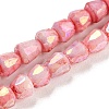 Electroplate Glass Beads Strand GLAA-G088-03-01G-1