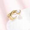 Opaque Acrylic Imitation Pearl Cuff Rings RJEW-P177-03D-G-2