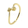 Leaf & Flower Brass Adjustable Ring Settings LS-KK-G527-01C-G-1