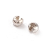 925 Sterling Silver Crimp Beads Cover STER-G027-27S-2.5mm-2