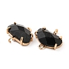 K9 Glass Connector Charms KK-E071-24KCG-01-3