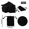 Beebeecraft 25Pcs Rectangle Velvet Drawstring Pouches TP-BBC0001-04B-03-2