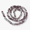 Electroplate Transparent Glass Beads Strands EGLA-A034-T4mm-M14-2