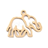 Ion Plating(IP)  201 Stainless Steel Pendants STAS-K003-06G-2