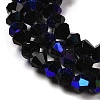 Opaque Solid Color Electroplate Glass Beads Strands LS-EGLA-A039-P4mm-L17-3