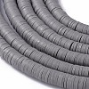 Flat Round Handmade Polymer Clay Beads CLAY-R067-8.0mm-40-3