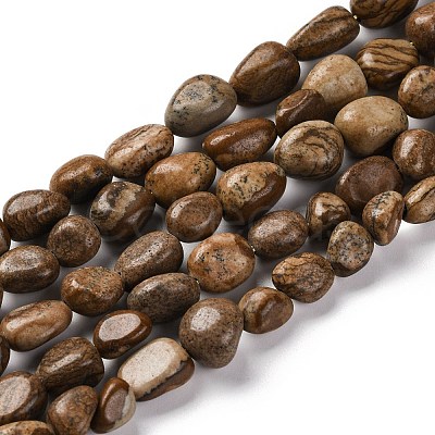 Natural Picture Jasper Beads Strands G-G146-A01-01-1