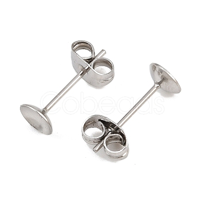 304 Stainless Steel Stud Earring Findings STAS-D389-03C-P-1