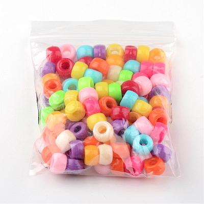 Opaque Acrylic Beads X-PL338-1