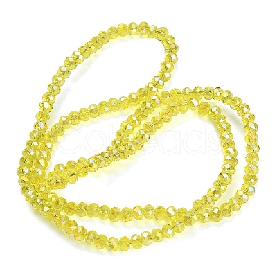 Electroplate Glass Beads Strands GL-CBAA615-02A-1