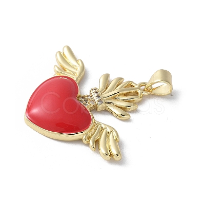 Brass Enamel Pendants KK-D336-07G-01-1