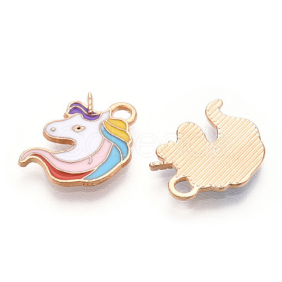 Alloy Enamel Pendants ENAM-T016-07-RS-1