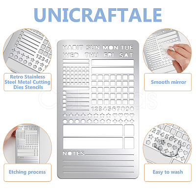 Retro Stainless Steel Metal Cutting Dies Stencils DIY-WH0242-392-1