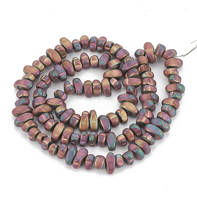 Electroplate Non-magnetic Synthetic Hematite Beads Strands G-T061-103F-1