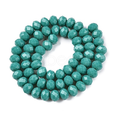 Opaque Solid Color Imitation Jade Glass Beads Strands EGLA-A044-P8mm-D31-1