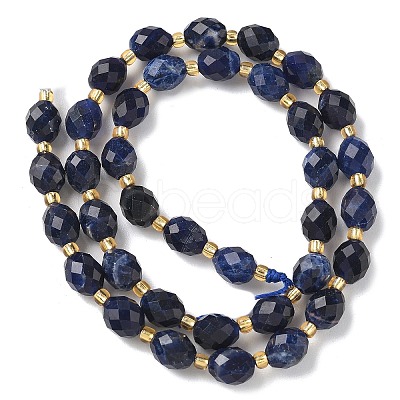 Natural Sodalite Beads Strands G-F809-A19-01B-1