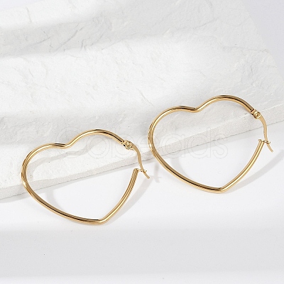 201 Stainless Steel Hoop Earrings EJEW-A052-12A-1