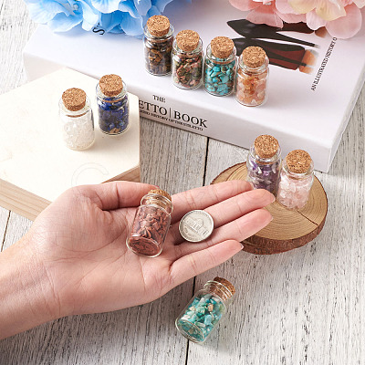 Glass Wishing Bottle Decorations STAS-CW0001-01-1