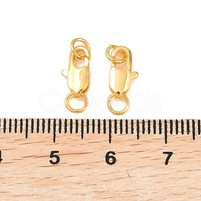 Brass Lobster Claw Clasps X-KK-KK801-G-1