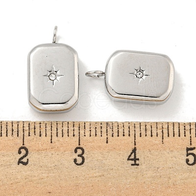 304 Stainless Steel Pendants STAS-L278-017P-1