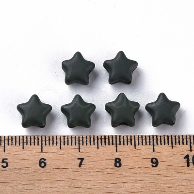Spray Painted Acrylic Beads MACR-S373-45-O-1
