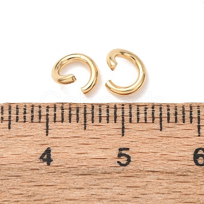 Brass Open Jump Rings KK-G604-08G-10-1