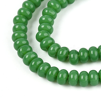 Opaque Solid Color Glass Beads Strands GLAA-ZX008-4mm-18T-1