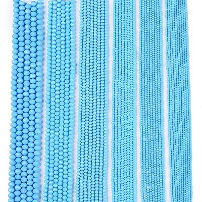 Opaque Solid Color Imitation Jade Glass Beads Strands EGLA-A044-P4mm-D08-1