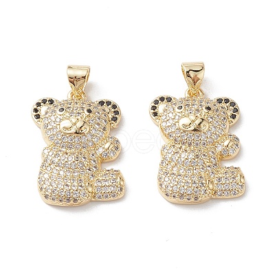 Brass Micro Pave Cubic Zirconia Pendants KK-M240-19-1